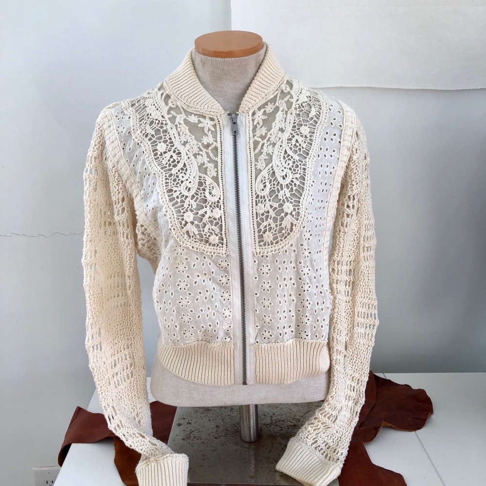 Free People crocheted jacket